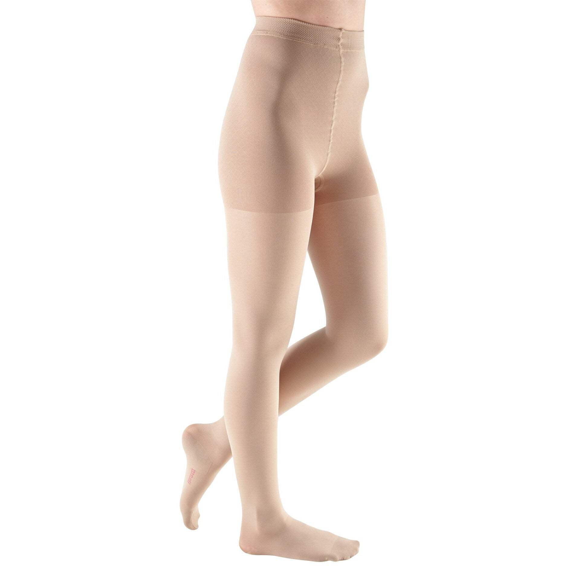Mediven Comfort Thigh High Compression Stockings For Women - 15-20 MmHg, Open Toe, Lace Top Band