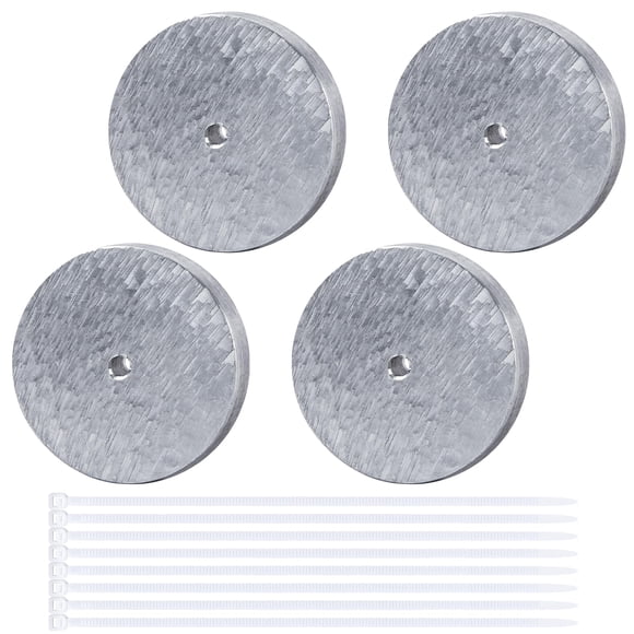 DECOHS 4 Pack Zinc Anode Plate- Zinc Anode Weight- Anti Electrolysis Sacrificial Anode with 8 Plastic Ties for Salt System Swimmin