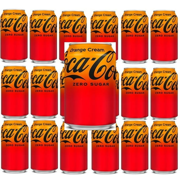 Coca-Cola Zero Sugar Orange Cream Fridge Pack Cans, 12 fl oz, (Pack of 18)