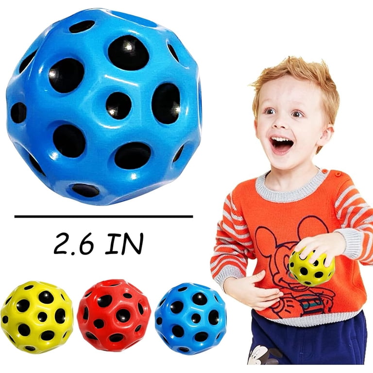 IKOMMI 3PCS Space Balls Extreme High Bouncing Ball, Pop Sounds 
