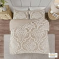 thumbnail image 6 of Witaxima King/Cal King 3 Piece Tufted Cotton Chenille Damask Duvet Cover Set, Multicolor, 104x92 Inches, Machine Washable, 6 of 14