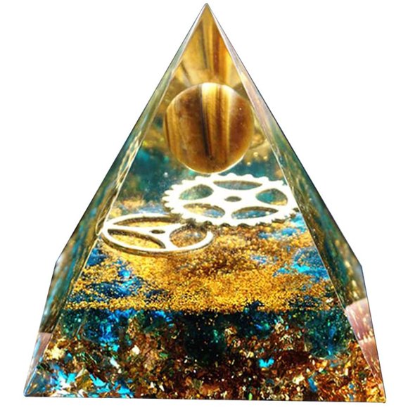 Amethyst Crystal Sphere Pyramid Orgone Pyramid, Crystal Pyramid, Healing Pyramid Sit Under, Energy Generator Orgone Pyramid for E-Energy Protection & Healing- Meditation Orgone Pyramids (G)