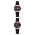 thumbnail image 1 of relayinert Accurate And Elegant Women Fashion Rhinestones Watch Analog Display Quartz Wrist Watch Easy-to-read black 2Set, 1 of 6