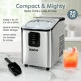 thumbnail image 2 of Igloo Self-Cleaning Countertop Ice Maker - Compact and Portable - Creates 26 lbs. Per Day, 8 Pieces Ready Every 7-8 Minutes - Includes Ice Scoop and Basket - Stainless Steel, 2 of 9