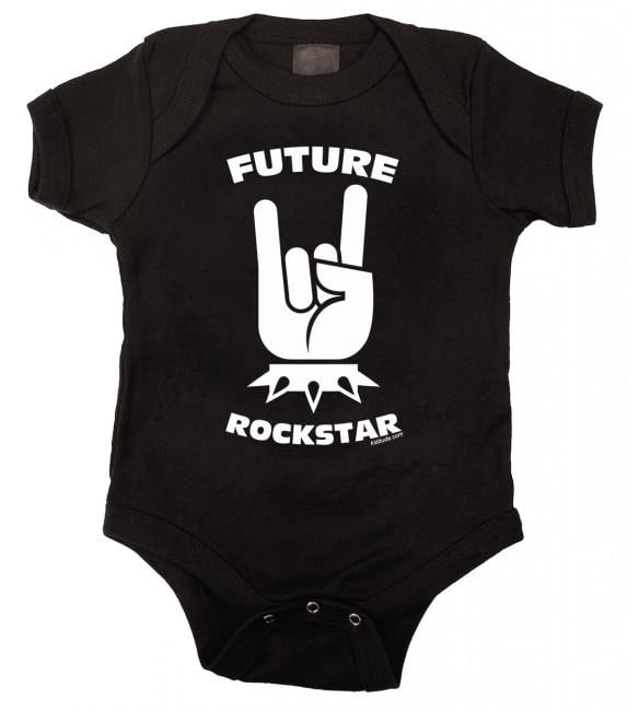 Future Rockstar Baby Bodysuit Black Walmart Com