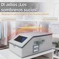 thumbnail image 4 of 2 Pcs Porta Gorras, organizador de gorras de béisbol, Caja para guardar sombreros, capacidad para 24 gorras, expositor de sombreros apilable, organizador multicapa (Gris 2 pieza), 4 of 4