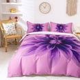 thumbnail image 3 of 3D púrpura floral funda de edredón juego de ropa de cama funda nórdica fundas de almohada 41, 3 of 5
