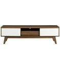 thumbnail image 5 of Modway Envision 59" Particleboard TV Stand for TVs up to 65" in Walnut/White, 5 of 6