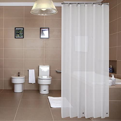 72x72 Clear Waterproof 3 Gauge Lightweight No Smells with Rust Grommets and Magnets HARBOREST Shower Curtain Liner