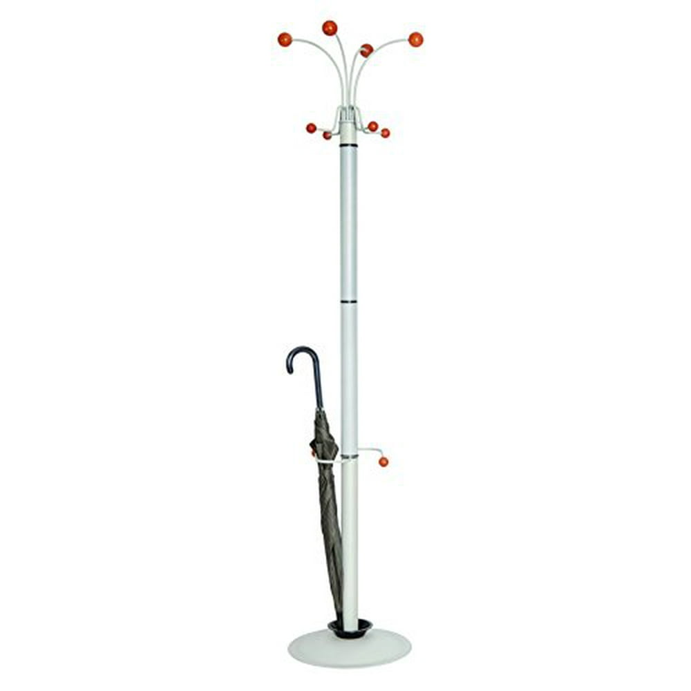 Contemporary Freestanding Rotating Hat and Coat Rack with Integrated