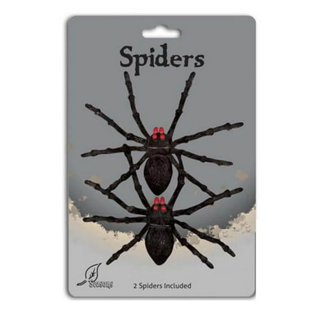 - Horror Black Tarantula Spiders 2PK Halloween Prop Decoration Decor Seasons Z18667