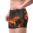 thumbnail image 3 of Rateoe Cool Fire Man Mens Boxer Briefs Poly Spandex Performance Boxer Briefs Underwear Hem Boxer Briefs - Medium, 3 of 8