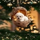 thumbnail image 5 of Adornos acrílicos para árbol de Navidad | Decoraciones navideñas 2D para el árbol | Juego de 6 colgantes irrompibles con cinta para decoración navideña de interiores y exteriores, 5 of 5