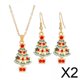 thumbnail image 1 of Collar y pendientes,Conjunto de collar y pendientes navideños para mujer,Conjunto de joyas navideñas con colgante de cadena larga,pendientes colgantes Pendientes colgantes Adornos,Cadenas de, 1 of 8