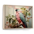 thumbnail image 2 of Designart "Parrot Paradise Blue and Pink II" Animals Framed Wall Art - Modern Blue Parrot Living Room Framed Canvas Art, 2 of 6