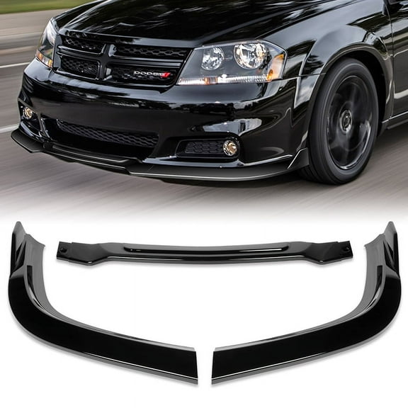 Stay Tuned Performance 3 Piece Front Bumper Spoiler Lip, Compatible with 2011-2014 Dodge Avenger