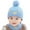 Sky Blue, variant on Baby Kids Boy Girl Pompom Hat Winter Warm Knit Bobble Cartoon Cap Scarf Set Swim Hats Baby Girl Top Knots