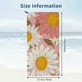 thumbnail image 5 of Chilfamy  Pink Daisy Flower Towel, Bath Towel , Soft and Comfortable, Absorbent, Suitable for Home, Hotel, Beach, Travel, Sports 27.5x55in, 5 of 7
