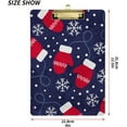thumbnail image 3 of FMSHPON Christmas Xmas Glove Snowflake Clipboard Hardboard Wood Nursing Clip Board and Pull for Standard A4 Letter 13x9 inches, 3 of 5