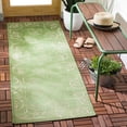 thumbnail image 2 of Safavieh Courtyard Daniel Oriental Indoor/Outdoor Runner Rug, Olive/Natural, 2'3" x 14', 2 of 10