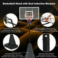 thumbnail image 5 of Portable Basketball Hoop Outdoor for Kids/Teens/Adults, Segmart 44inch Basketball Hoop Goals Systems with Wheels, 8Ft-10Ft Height Adjustable Basketball Hoop with Rebounder in Backyard/Courts/Indoor, 5 of 8