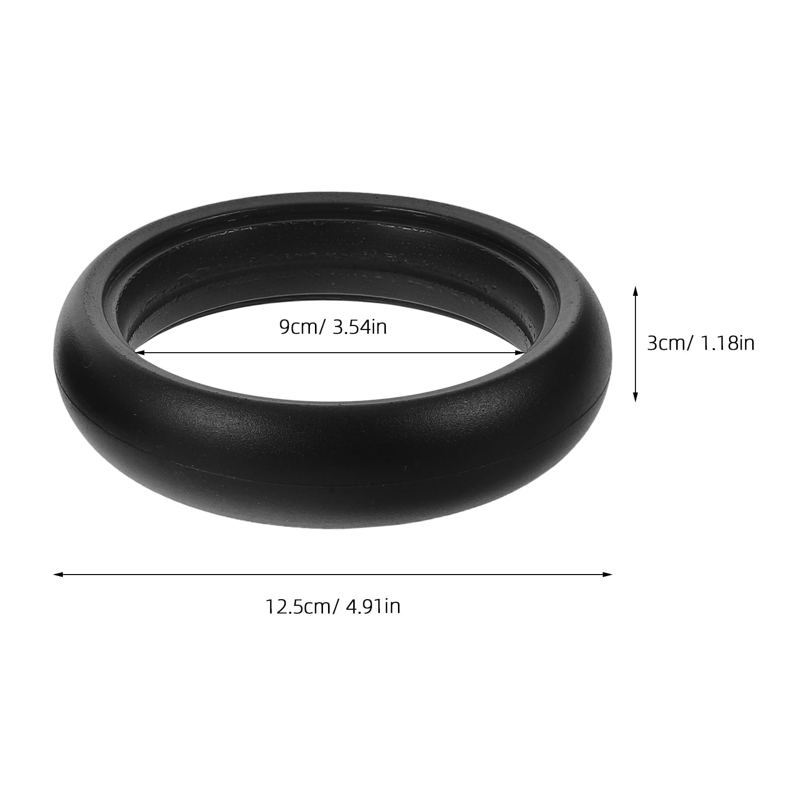 OUNONA Black Smooth Rubber Outer Tire for Stroller Wheel Replacement, Universal Fit Pushchair Wheel Accessory