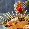 thumbnail image 5 of 180 brochetas de bambú para asar a la parrilla, cocinar verduras, frutas y reuniones familiares, 5 of 5
