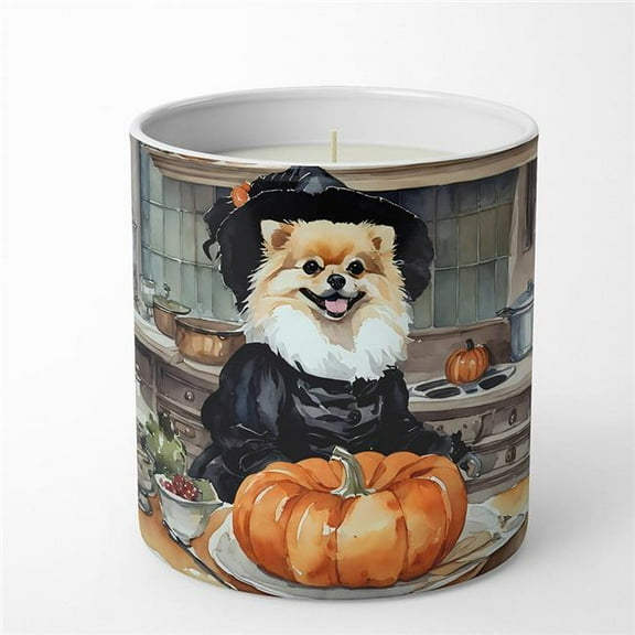 10 oz Unisex Pomeranian Fall Kitchen Pumpkins Decorative Soy Candle