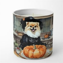 10 oz Unisex Pomeranian Fall Kitchen Pumpkins Decorative Soy Candle