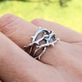 thumbnail image 4 of AOOOWER Hollow Thorn Rings Open Rings Adjustable Finger Rings Adjustable Open Rings, 4 of 7