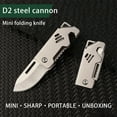 thumbnail image 6 of Small Steel Mini Knife Keychain Pendant Portable Sharp Folding Multi-Tool With Bottle Opener Serrated Edge, 48Mm Ultra-Thin Foldable Design Fits In Pockets Keychains,, 6 of 8