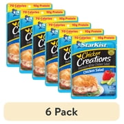 (6 pack) StarKist Chicken Creations, Chicken Salad, Gluten Free, 10g Protein, 2.6 oz Pouch