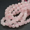 thumbnail image 4 of K-KED Quality Grade A Natural Rose Quartz Faceted Round Beads 6mm 8mm 10mm 15" Strand-6 mm, 4 of 6
