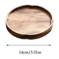 thumbnail image 3 of Linnome Solid Wood Serving Tray Brown Recessed Wooden Platter for Coffee Table Fruit Jewelry Aromatherapy Tea Room Desktop Storage, 3 of 7