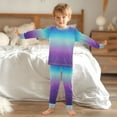 thumbnail image 6 of joogoo Blue Gradient 2 Piece Long Sleeve Tee and Pants Cotton Pajama Set 8Y, 6 of 7