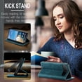thumbnail image 2 of KOMI Premium Leather Wallet Case for Pixel 9/9 Pro - All-in-One Magnetic Flip Cover with Card Holder & Kickstand, TPU Shock-Absorbent Protection, RFID-Blocking (Blue, Pixel 9/9 Pro), 2 of 7