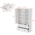 thumbnail image 5 of KULAGAGA 78.7" H Kitchen Pantry Cabinet with 4 Drawes, Display Storage Cabinet Bookcase for Home Office, White, 5 of 7