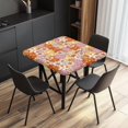 thumbnail image 2 of 36 x 36 inch Square Fitted Tablecloth with Elastic Edges Sunflower Cow Print Stretchy Fabric Folding Card Table Cover for Indoor Outdoor Patio Party Decor, 2 of 6