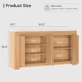 thumbnail image 2 of Aunfebrco Sideboard Buffet Cabinet with Storage and 4 Doors, Modern Kitchen Storage Cabinet with Faux Marble Top, Large Coffee Bar Cabinet for Living Room Dining Room, Natural Oak, 2 of 8