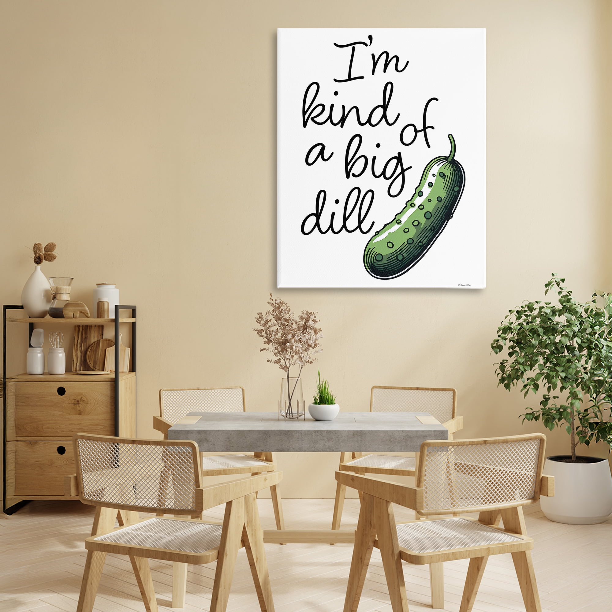 Stupell Industries Kind Of A Big Dill Pickle Canvas Wall Art, design by Susan Ball