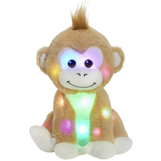 SpecialYou Musical Light up Monkey Stuffed Animals LED Singing Plush