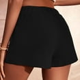 thumbnail image 5 of Black Womens Ruched High Leg Straight Leg Basic Shorts Loose Fit Shorts for Women Wild Cargo Summer Fall Shorts 2025 Clothes Fashion Y2K L, 5 of 8