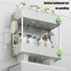 thumbnail image 5 of Estante de almacenamiento para inodoro de 1 pieza con barandillas, organizador de baño de 2 niveles, gris o blanco, 13,4 x 5,5 x 15,4 pulgadas Yulucky, 5 of 8