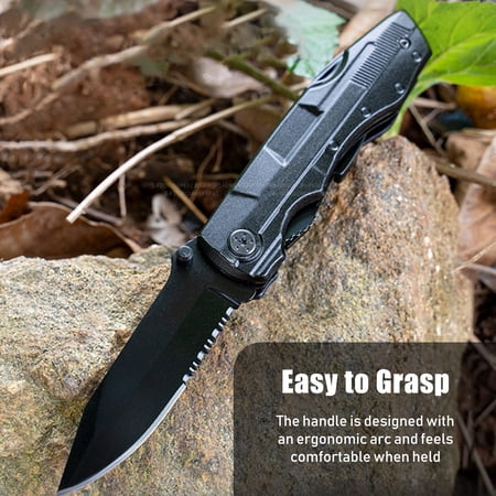 Xirurus Multitool Knife With Pocket 6-in-1 Foldable Multi Tool Pliers Stainless Steel Multi-Purpose Folding Pliers 10 Replacement Heads for Outdoor Camping Fishing Hunting Survival (5.5in/14cm)