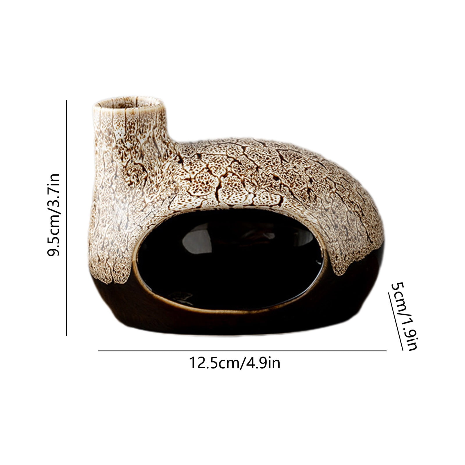 Inerposs Handcrafted Ceramic Palo Incense Censer, Wood Sticks Incense Holder, Aromatic Cone Burner, Home Decor for Relaxation and Meditation, Unique Gift for Friends and Family