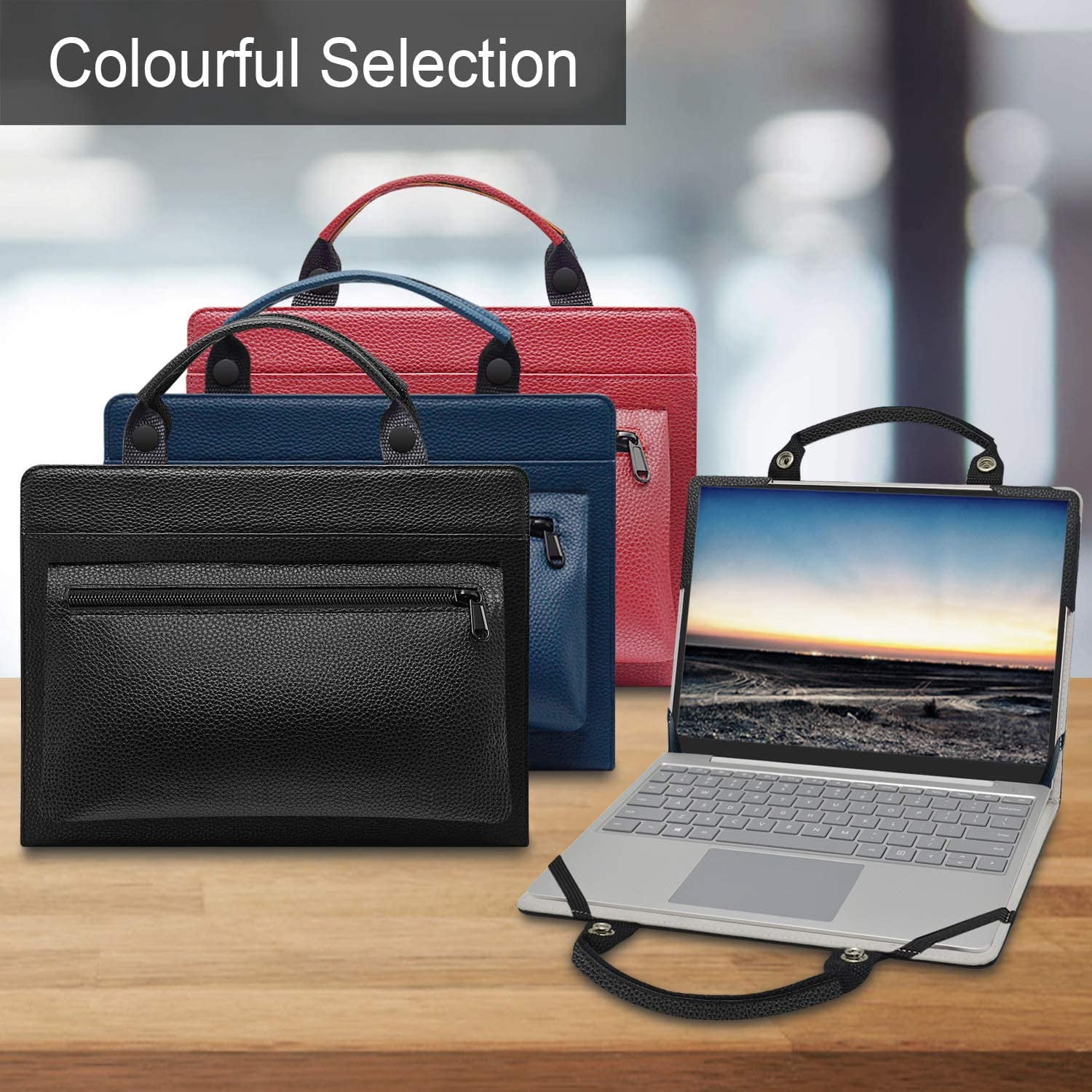 HP Chromebook 11 G5 Laptop Sleeve, HP Chromebook 11 G5 Laptop Leather Protective Case with Accesorries Bag Handle, Laptop Case for HP Chromebook 11 G5 (Black)