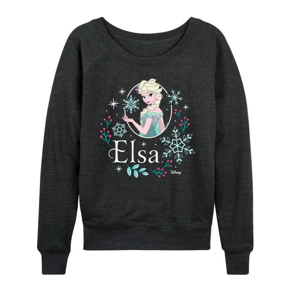 Frozen - Winter - Elsa & Snowflakes - Women's Lightweight French Terry Long Sleeve Shirt