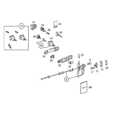 Genuine Mercedes w163 Door Lock Mechanism Left Front driver actuator latch OEM