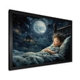 thumbnail image 2 of Designart "Haven of Childhood Memories in Blue I" People Framed Wall Art Decor - Traditional Blue Nursery Entryway Framed Wall Art, 2 of 6
