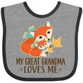 thumbnail image 3 of Inktastic My Great Grandma Loves Me Fox Boys or Girls Baby Bib, 3 of 4